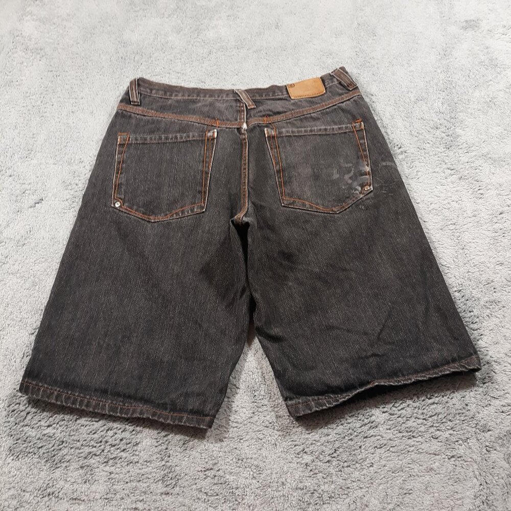Rocawear Denim Jean Shorts Mens Size 36 Black Cotton Zip Fly Y2K 00's